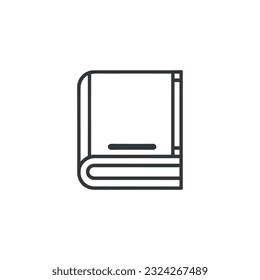 Book icon. Black book icon isolated on white background. Vector
