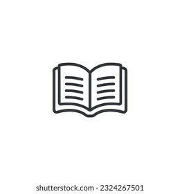 Book icon. Black book icon isolated on white background. Vector