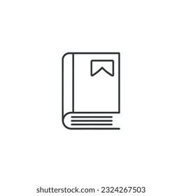Book icon. Black book icon isolated on white background. Vector