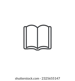 Buchsymbol. Schwarzes Buch, Symbol einzeln auf weißem Hintergrund. Vektorgrafik