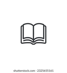 Icono de libro. Icono de libro negro aislado en fondo blanco. Vector