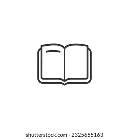 Book icon. Black book icon isolated on white background. Vector