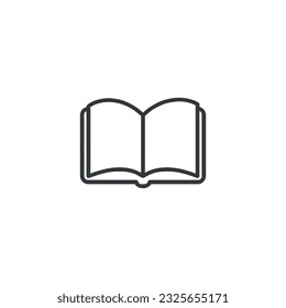 Book icon. Black book icon isolated on white background. Vector