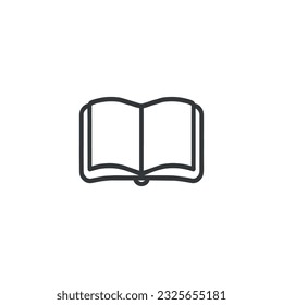 Book icon. Black book icon isolated on white background. Vector