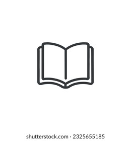 Book icon. Black book icon isolated on white background. Vector