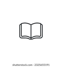 Book icon. Black book icon isolated on white background. Vector