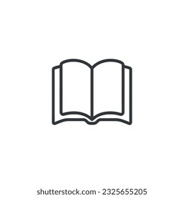 Book icon. Black book icon isolated on white background. Vector