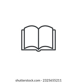 Book icon. Black book icon isolated on white background. Vector