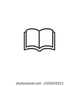 Book icon. Black book icon isolated on white background. Vector