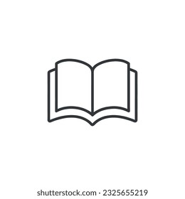Book icon. Black book icon isolated on white background. Vector