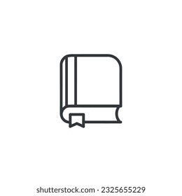 Book icon. Black book icon isolated on white background. Vector
