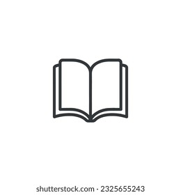 Book icon. Black book icon isolated on white background. Vector