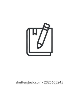 Book icon. Black book icon isolated on white background. Vector