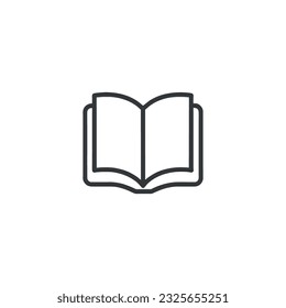 Book icon. Black book icon isolated on white background. Vector