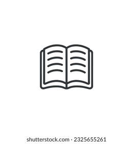 Icono de libro. Icono de libro negro aislado en fondo blanco. Vector