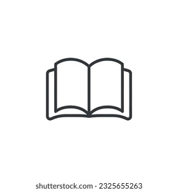 Book icon. Black book icon isolated on white background. Vector