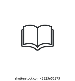 Book icon. Black book icon isolated on white background. Vector