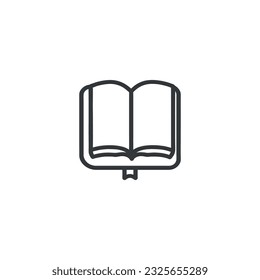 Book icon. Black book icon isolated on white background. Vector