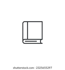 Book icon. Black book icon isolated on white background. Vector