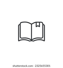 Book icon. Black book icon isolated on white background. Vector