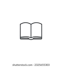 Book icon. Black book icon isolated on white background. Vector