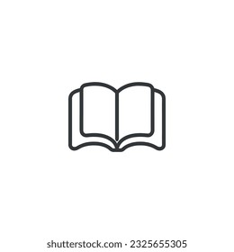 Book icon. Black book icon isolated on white background. Vector
