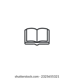 Icono de libro. Icono de libro negro aislado en fondo blanco. Vector