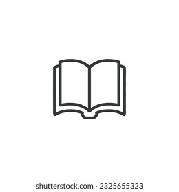 Book icon. Black book icon isolated on white background. Vector