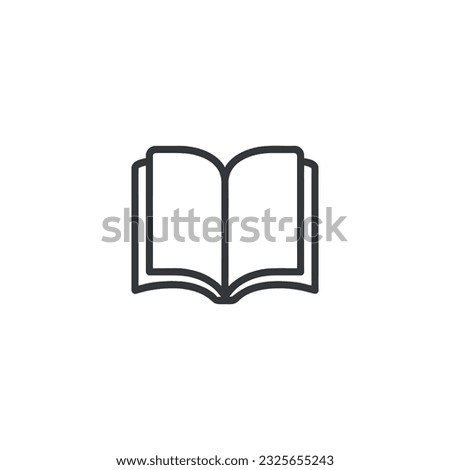 Book icon. Black book icon isolated on white background. Vector