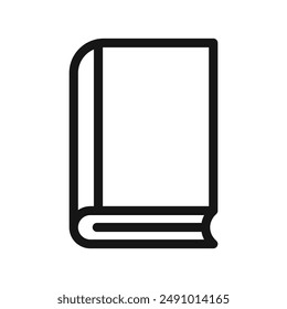 Book icon Black line art vector logo