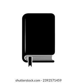 Book icon. Black silhouette of book. Education concept. Vector illustration.