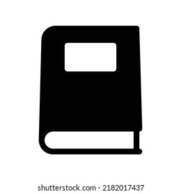 Book icon in black solid style