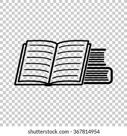 Book icon  - black vector icon