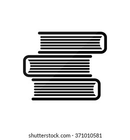 Book icon -  black vector icon