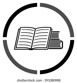 Book icon  - black vector icon