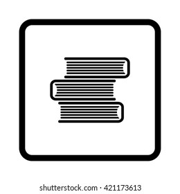 Book icon -  black vector icon