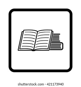 Book icon  - black vector icon