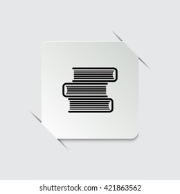 Book icon  - black vector icon