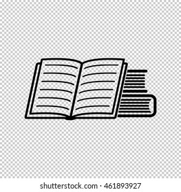 Book icon  - black vector icon
