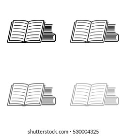 Book icon  - black vector icon