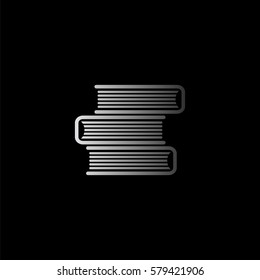 Book icon -  black vector icon