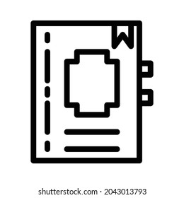 Icono del libro - Blanco y negro