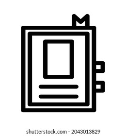 Book Icon – Black and White