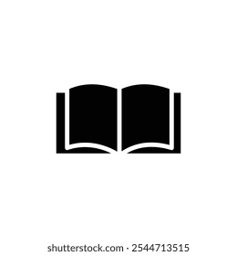 Book icon Black and white outline vector