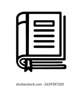 Book icon black and white simple reading literature education