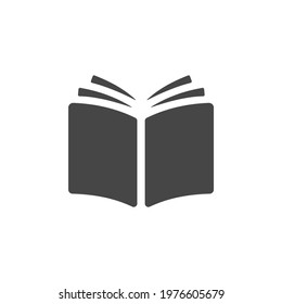 Book Icon Black and White Vector Graphic