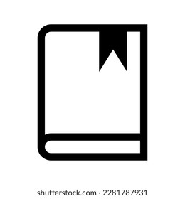 Book icon with bookmark. Reading. Vector.