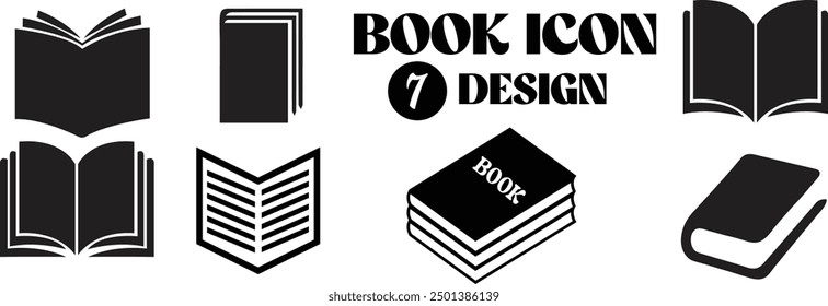 Book icon bundle set. open book icon vector. e book icon. book vector illustration.