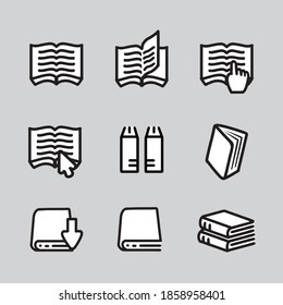 Book Icon Bundle suitable for all professional work needs or just a folder icon.