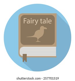 book icon, cartoon flat style, isolated vector illustration 